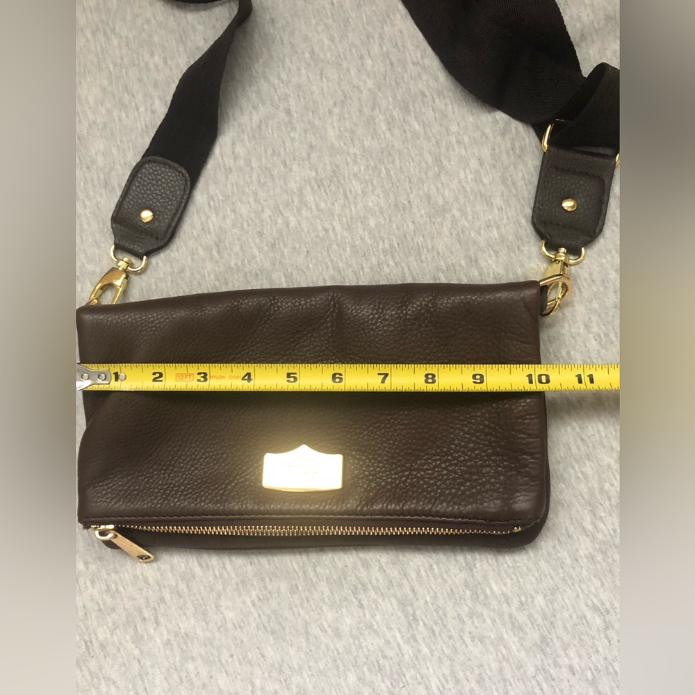 Lauren Ralph Lauren Leather Ralph Mini Crossbody Bag Brown - Picture 13 of 14